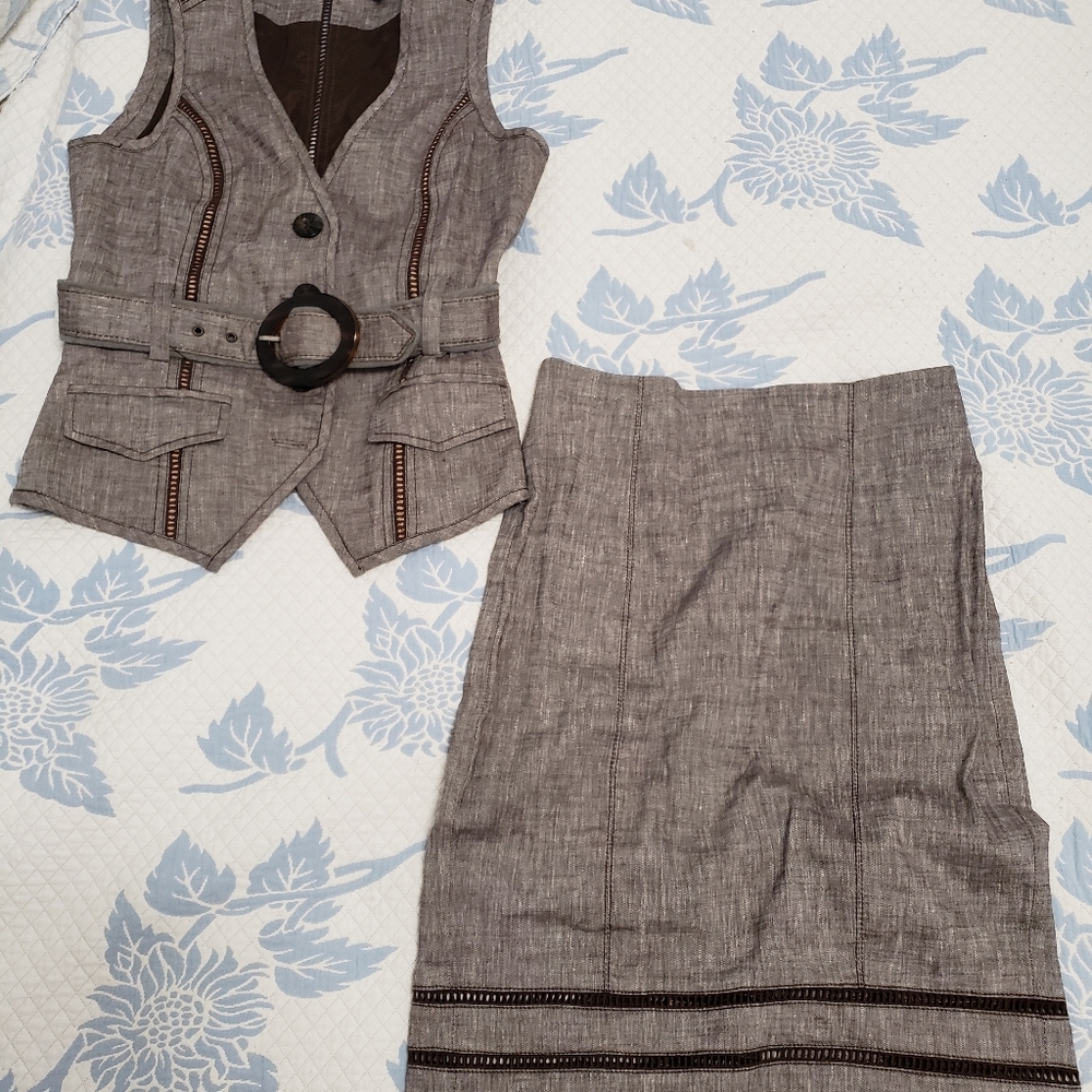 Bebe tan skirt set